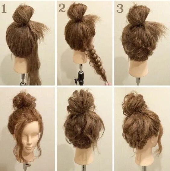 Прическа пучок на длинные пошагово Pin on Easy Hairstyles