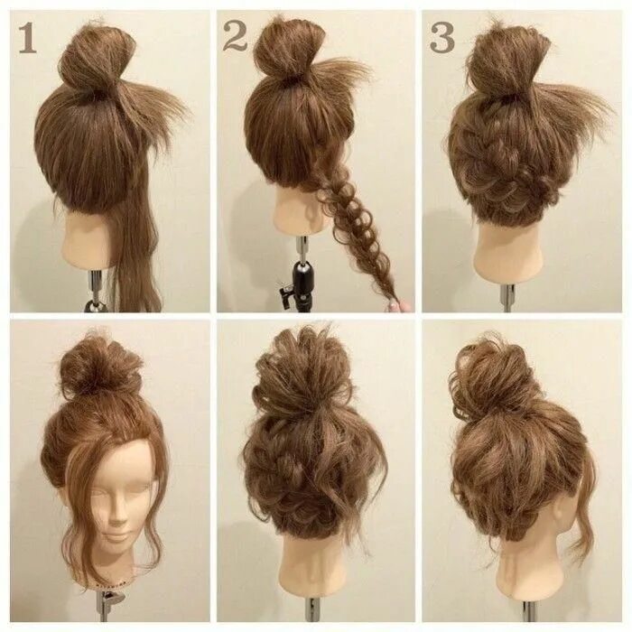 Прическа пучок на длинные волосы пошаговая Hair #MessyHairStylesNatural #longhairstylesideas Hair bun tutorial, Hair inspir