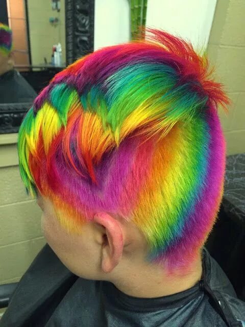 Прическа радуга для девочки Stunning rainbow hairstyles by Ursula Goff, Wellington, KS, United States! - The