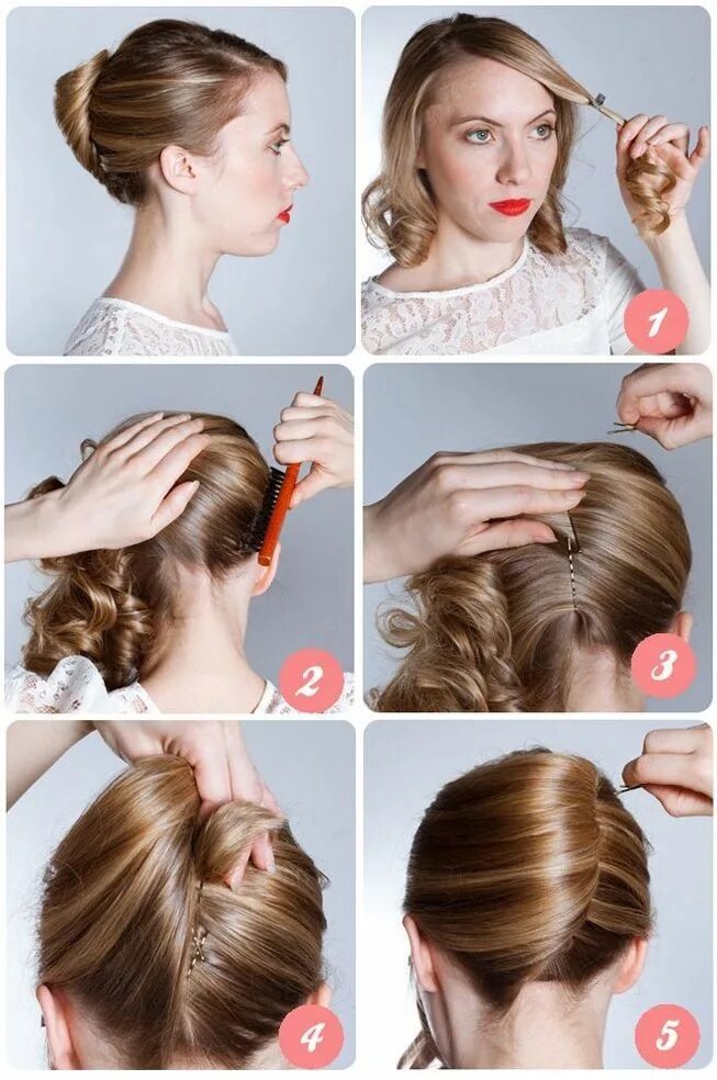 Прическа ракушка на короткие волосы пошагово Diy hairstyles - Fashion Hair Styles French twist hair, Banana for hair, Cute ha