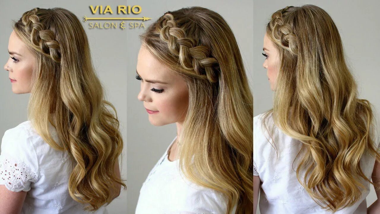 Прическа распущенные волосы короткие Pin by Via Rio Salon & Spa on Via Rio Hairstyles Braided headband hairstyle, Hea