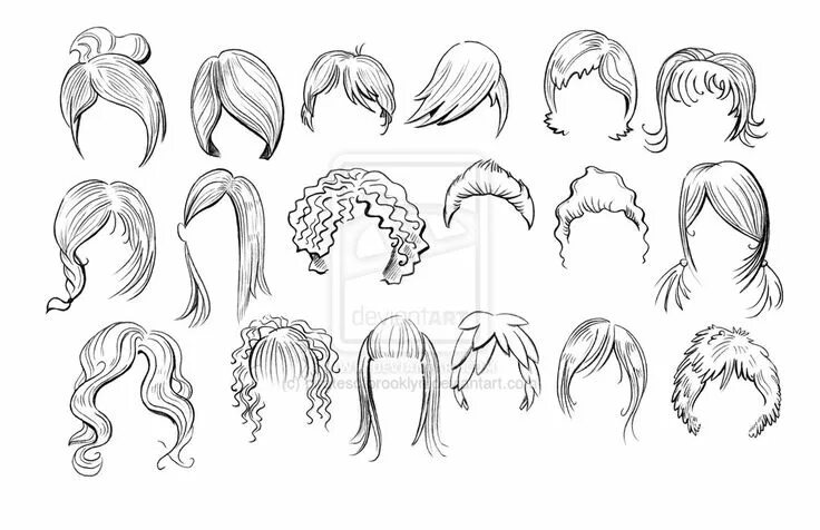 Прическа рисунок hair styles sketch - Google Search Drawing hair tutorial, Girl hair drawing, Rea