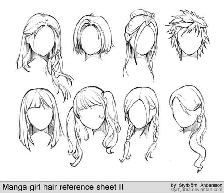 Прическа рисунок Картинки по запросу как рисовать аниме прически Girl hair drawing, Drawing hair 