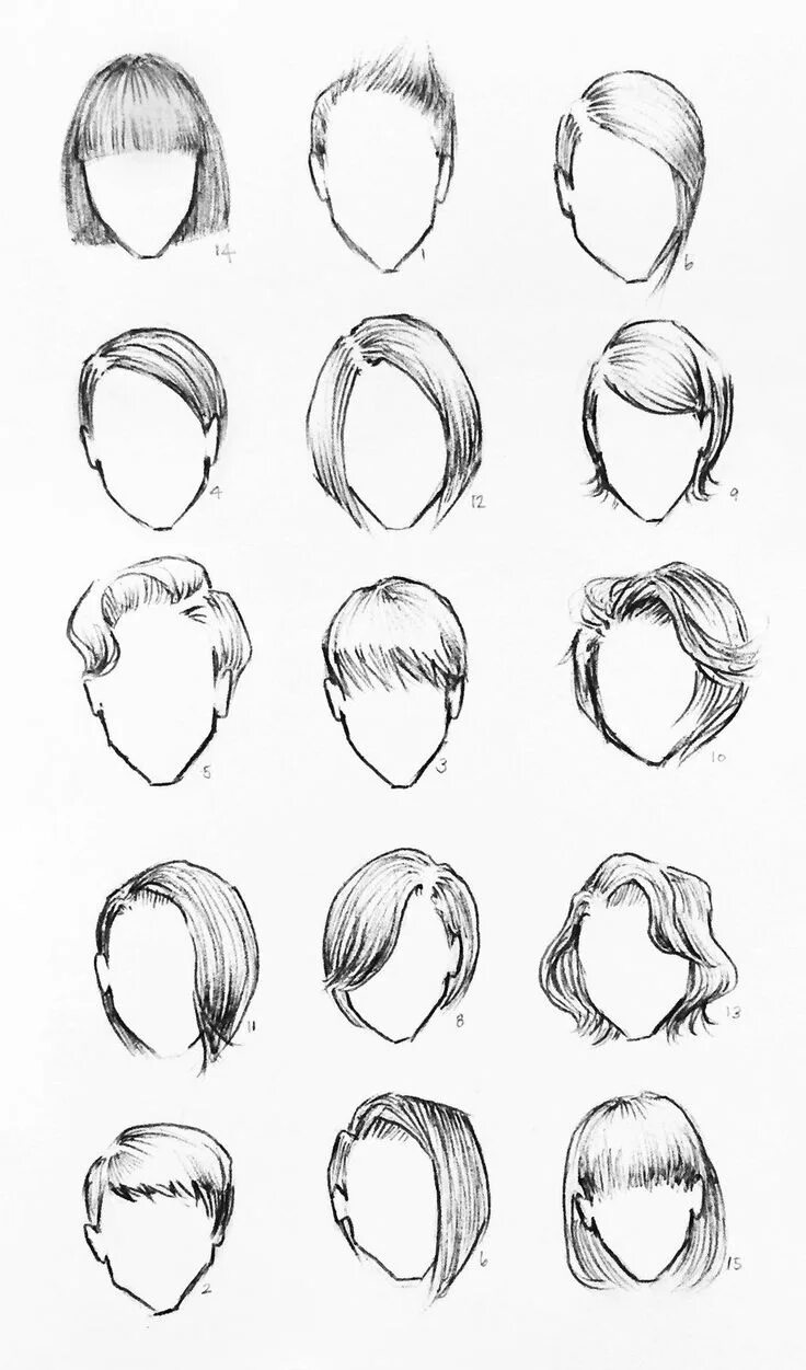 Прическа рисунок Drawing Hairstyles For Your Characters - Drawing On Demand Haar tekenen, Haar sk