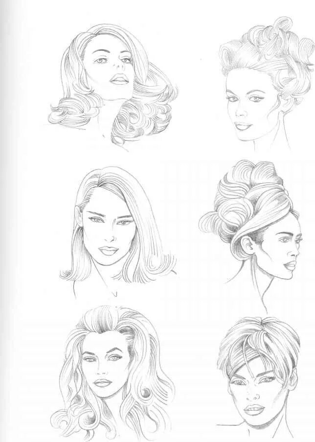 Прическа рисунок Hairstyles Draw Fashion illustration hair, How to draw hair, Hair sketch