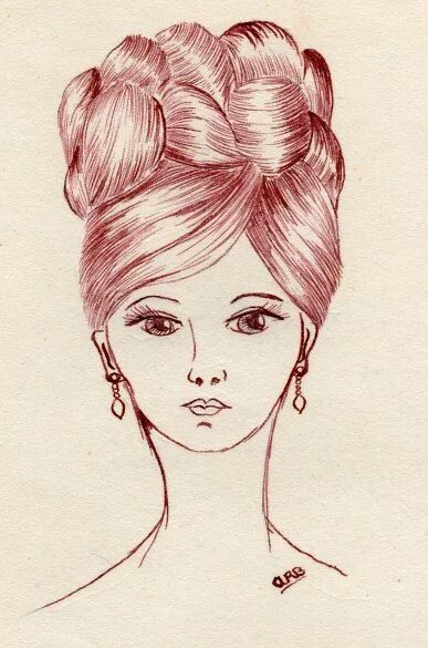 Прическа рисунок легкий Learning to draw hair.