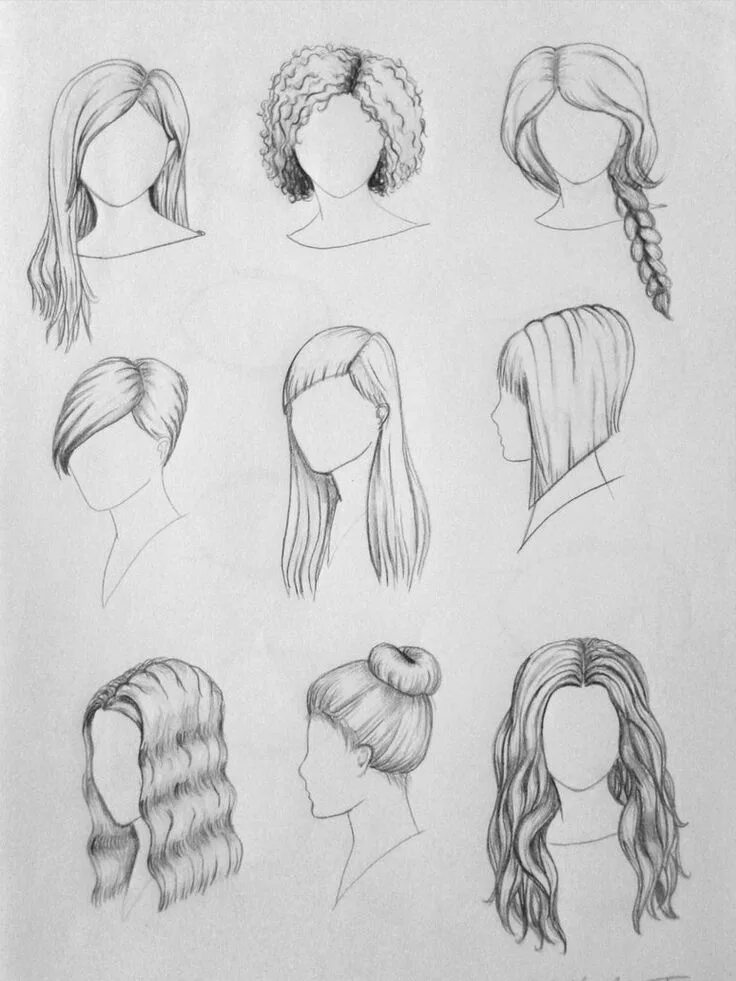 Прическа рисунок легкий hair by Coconutterly on DeviantArt in 2023 Girl drawing sketches, Drawing sketch