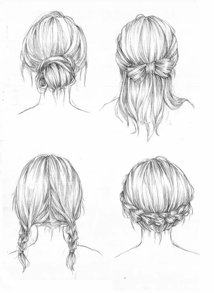 Прическа рисунок легкий Pin by HiPPcha on Прически Sketches, Drawing people, Hair sketch