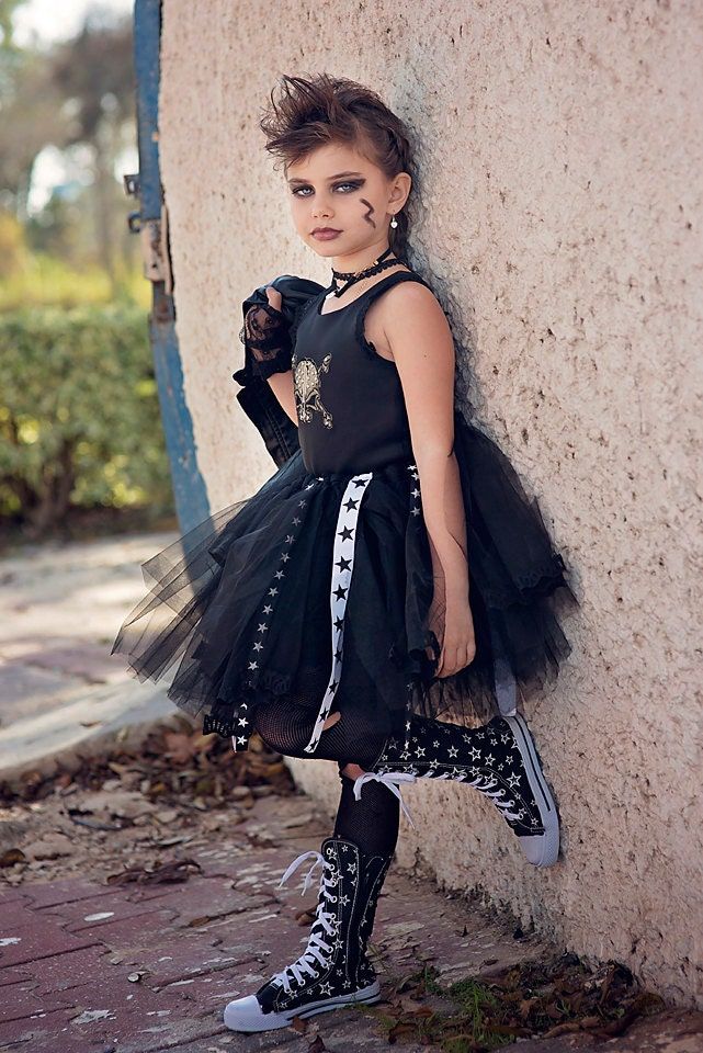 Прическа рок стиль для девочки Rock n Roll Ballerina, Rock Star Tutu Dress, HALLOWEEN Punk Rock Princess,Glam R