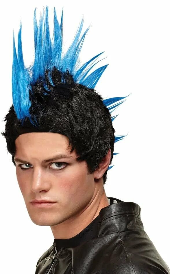 Прическа рокера мужская Blue Wig For Punk Rocker SCostumes