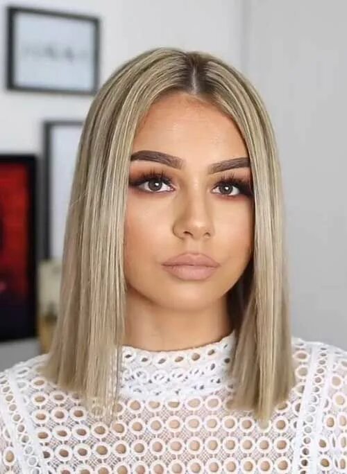 Прическа ровный срез на средние волосы Best 20 Bob Haircuts for Fine Hair Bob-Hairstyle.Com Medium hair styles, Straigh