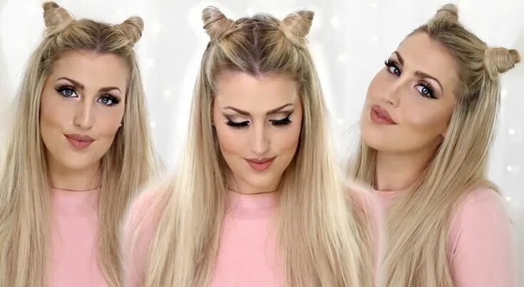 Прическа рожки How To: Khloe Kardashian Hair Horns - Cat Ears Hair Tutorial Волосы на хэллоуин,