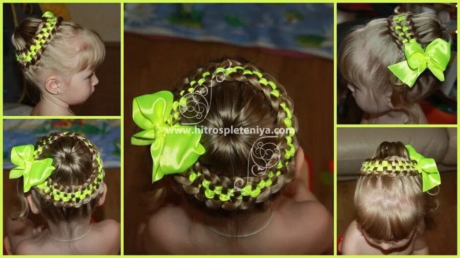 Прическа с атласной лентой для девочки Little girl hairstyles, Cool hairstyles, Hair wrap