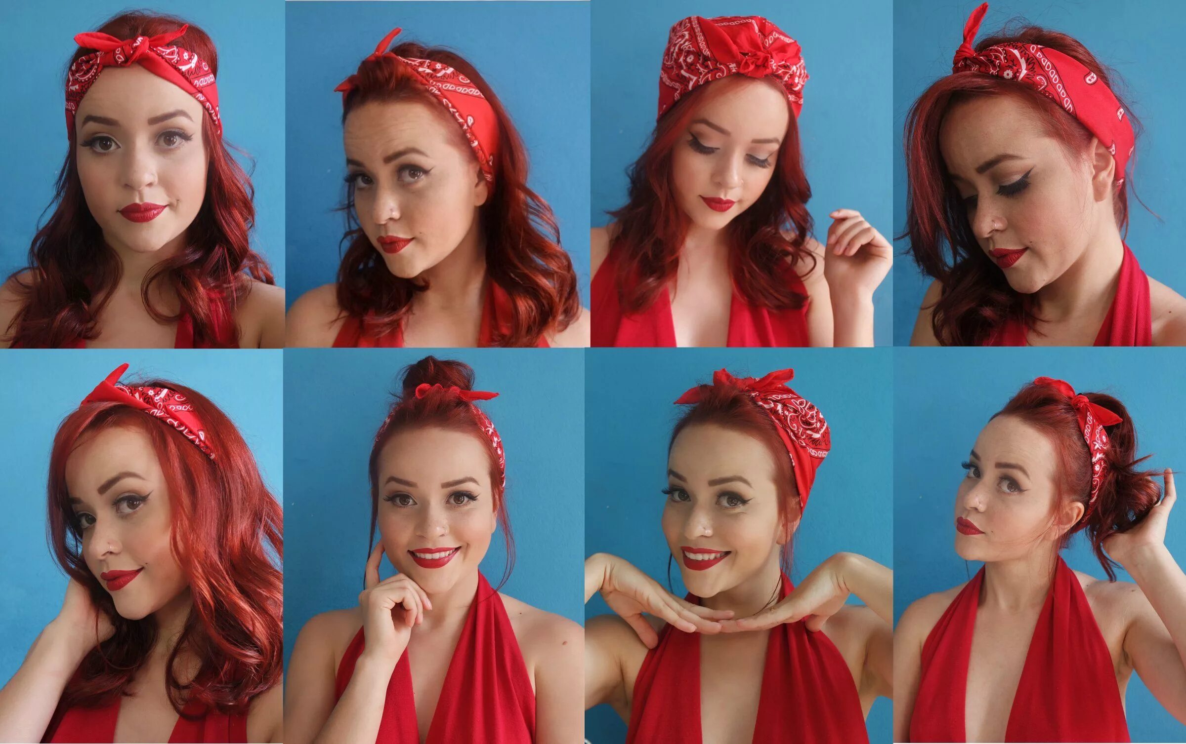 Прическа с банданой женская 8 formas de usar bandana e arrasar no estilo Pin Up Bandana hairstyles short, Ba