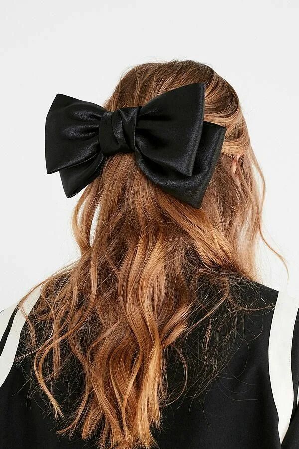 Прическа с бантом женская Sophie Satin Bow Hair Clip Cinta pelo, Peinados con cintas, Accesorios cabello