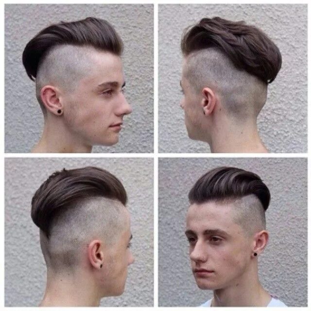 Прическа с бритым затылком мужская Men's Hair, Haircuts, Fade Haircuts, short, medium, long, buzzed, side part, lon