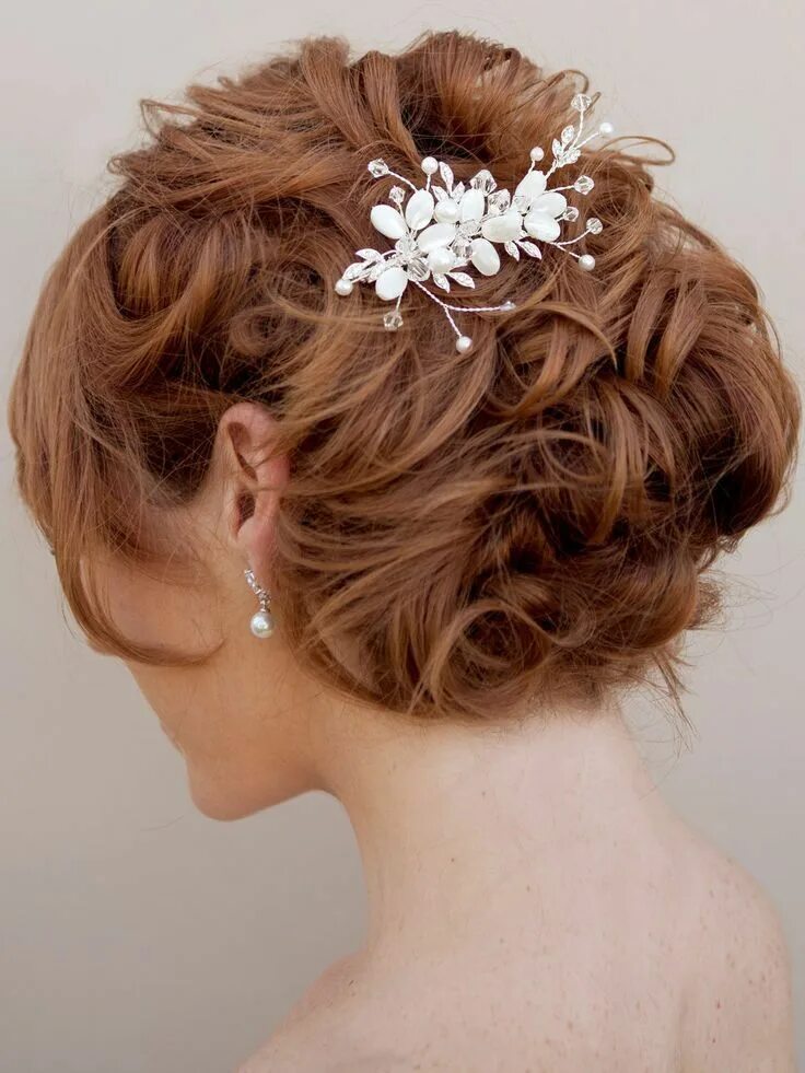 Прическа с гребешком на короткие волосы mother of the bride jewelry ideas ... Bride Bridal Hair Accessories & Headpieces