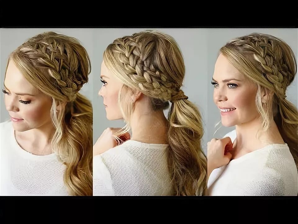 Прическа с косами на волосы фото Double Braided Ponytail Long hair styles, Hair tutorial, Braided hairstyles