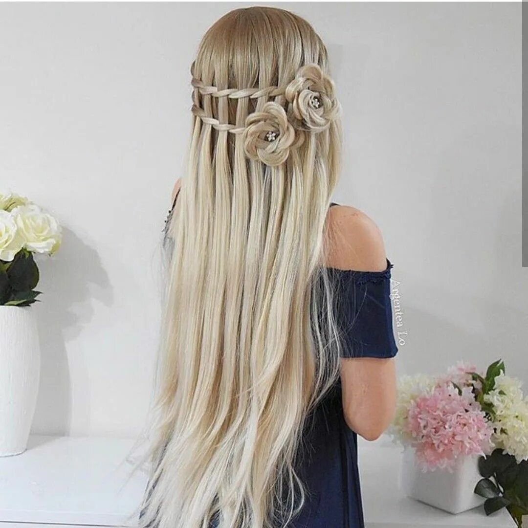 Прическа с косичками и распущенными волосами Pin on Hair Unique braided hairstyles, Hair styles, Cool braids