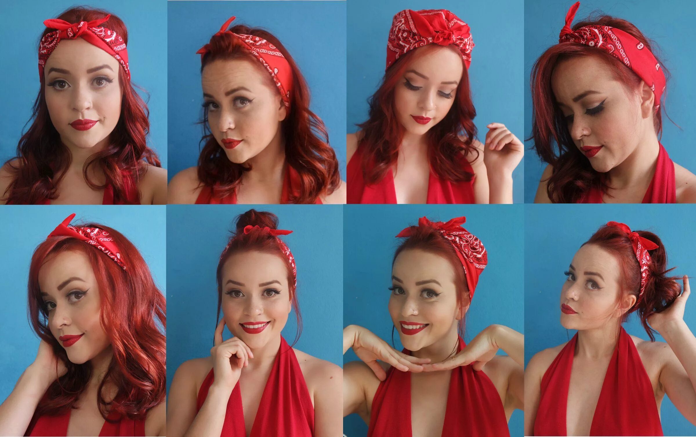 Прическа с косынкой на длинные волосы 8 formas de usar bandana e arrasar no estilo Pin Up Bandana hairstyles short, Ba