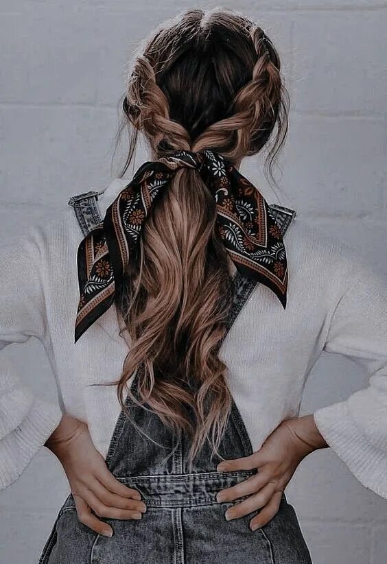 Прическа с косынкой на длинные волосы Pin by fernanda godoy on peinados! in 2022 Long hair styles, Hair styles, Hairdo