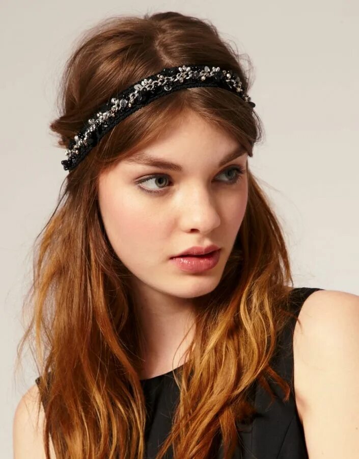 Прическа с ободком на длинные i love this head band!! Boho hairstyles, Trendy hairstyles, Headband hairstyles