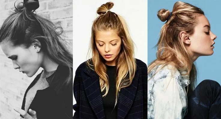 Прическа с пучком и распущенными волосами Tutorial: this is how you make the famous half bun! - hair & make up Haar design