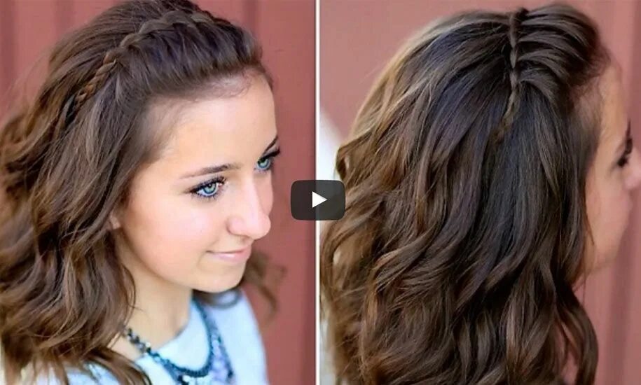 Прическа с распущенными волосами каре DIY Faux Waterfall Headband Hairstyle Easy Life Hacks Headband hairstyles, Cute 