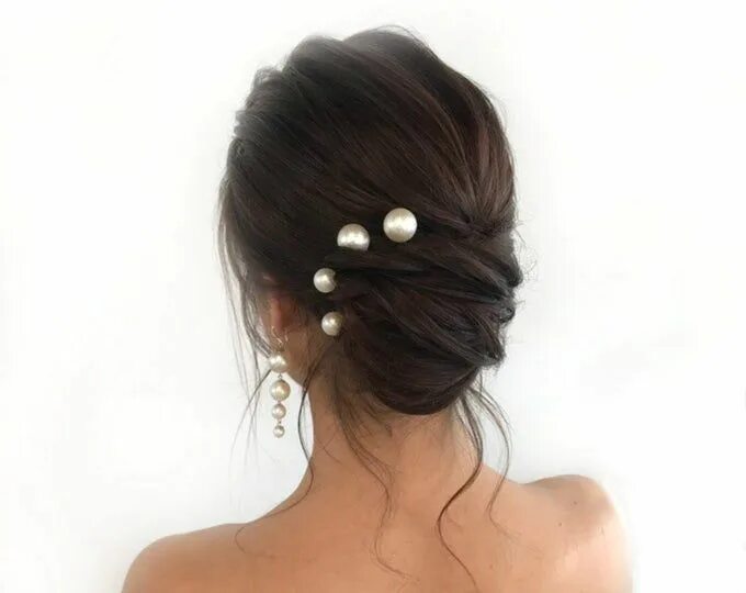 Прическа с шпильками на средние Pearl Bobby Pins Bridal Hair Accessory Wedding Prom Swarovski Lapis Blue Hair Pi