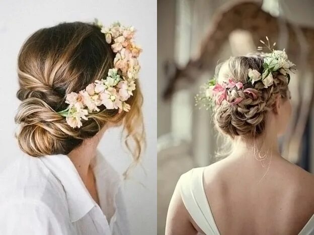 Прическа с цветами Romantic hairstyles, Prom hairstyles for short hair, Loose hairstyles