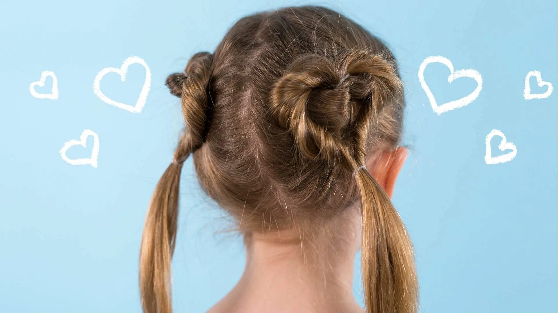 Прическа сердечко для девочки из хвостика Kids' hair: How to do heart pigtails Wacky hair, Whacky hair day, Wacky hair day