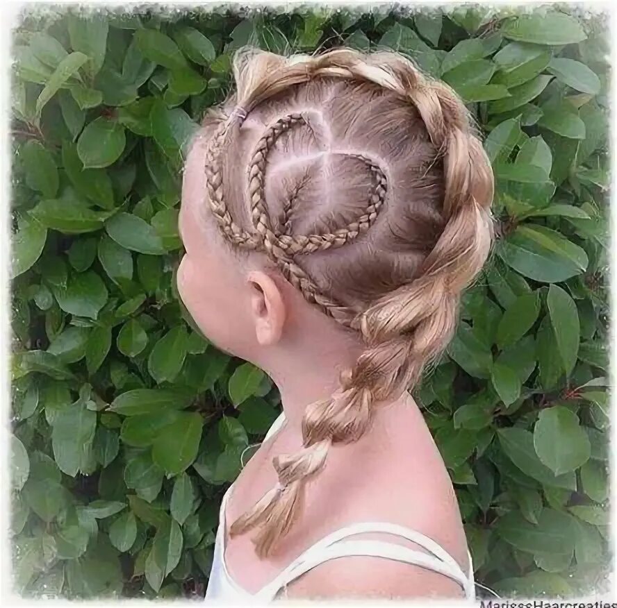 Прическа сердечко из косичек для девочек Fails design for kids girls hair style 65+ ideas for 2019 #hair #fails #design #