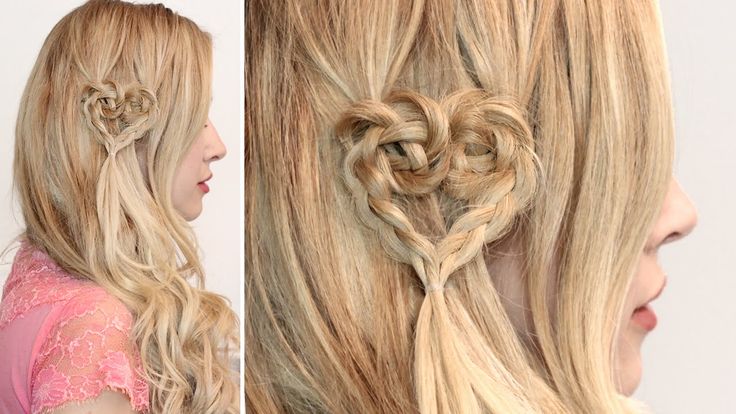 Прическа сердце Braided heart hairstyle ❤ Valentine's day hair tutorial for short, medium, long 