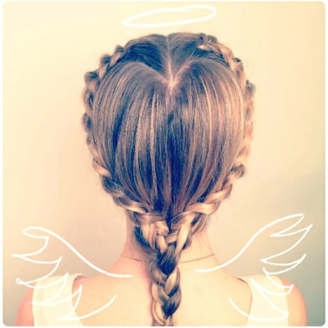 Прическа сердце для девочки Angel. Hollywood hair, Cute braided hairstyles, Romantic hairstyles