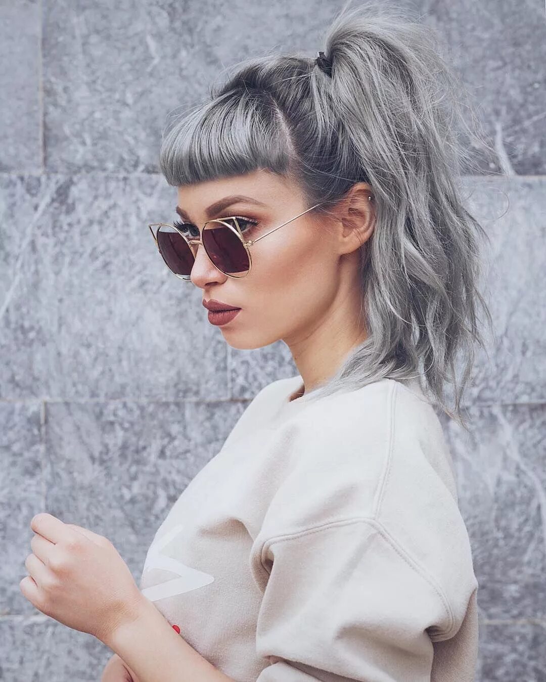 Прическа серые волосы Instagram photo by Miss Bo * May 9, 2016 at 8:06pm UTC Aesthetic hair, Grey hair