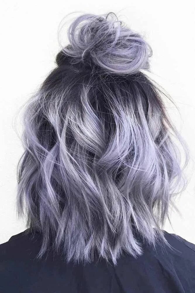 Прическа серые волосы 13 Modern Long Bob Hairstyles To Inspire You Lilac hair, Hair color grey silver,