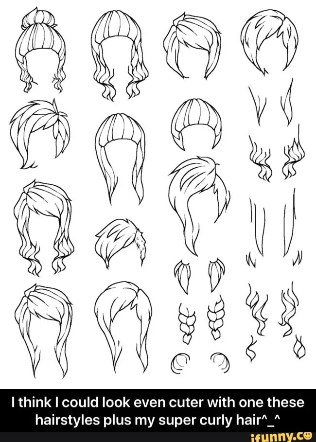 Прическа шаблон I think I could look even cuter with one these hairstyles plus my super curly ha