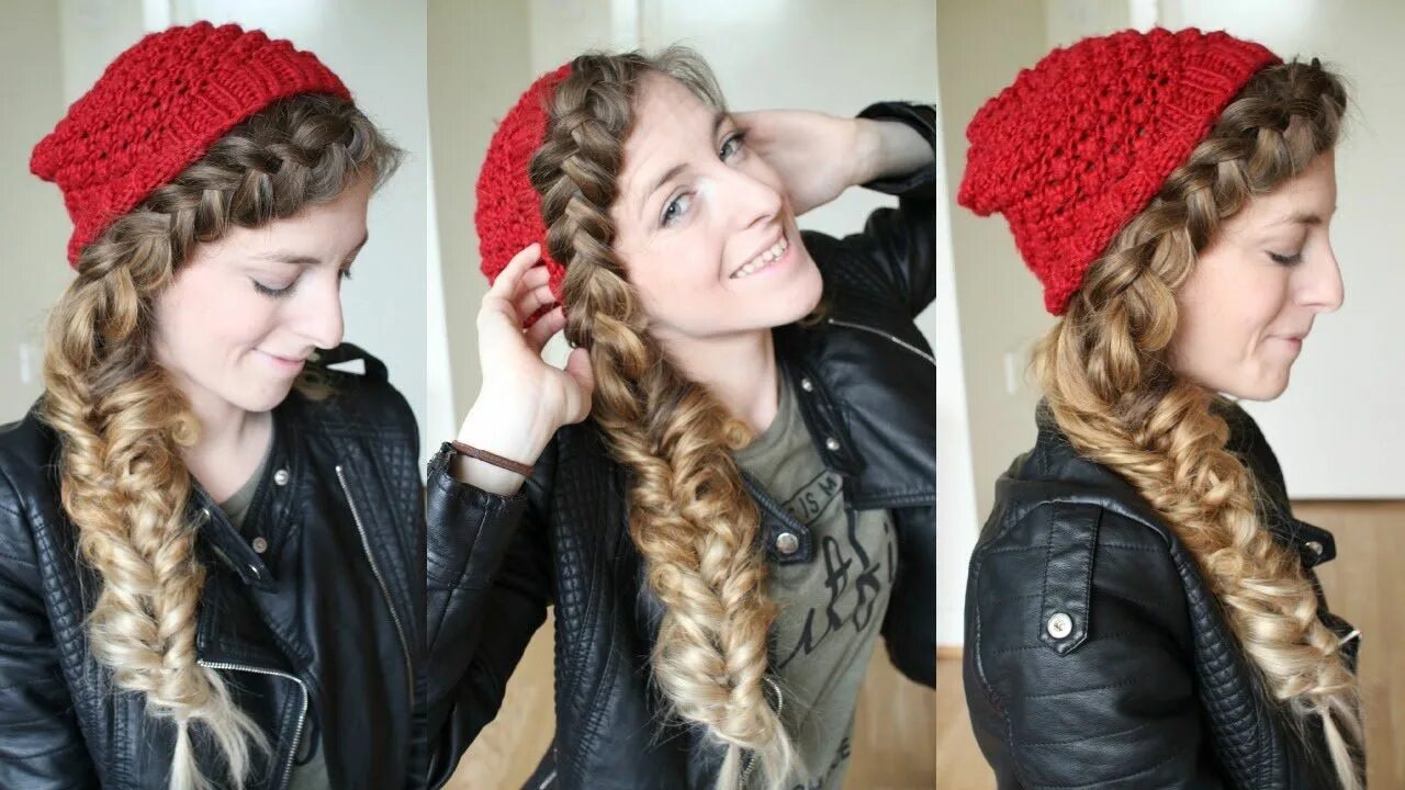 Прическа шапка длинная Side Beanie/ Hat Braid Hairstyle Braidsandstyles12 Hair Braided hairstyles, Bean