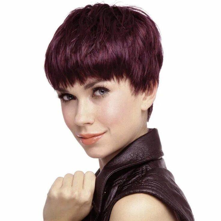 Прическа шапочка женская на короткие волосы eggplant hair color - Google Search Eggplant colored hair, Aubergine hair color,