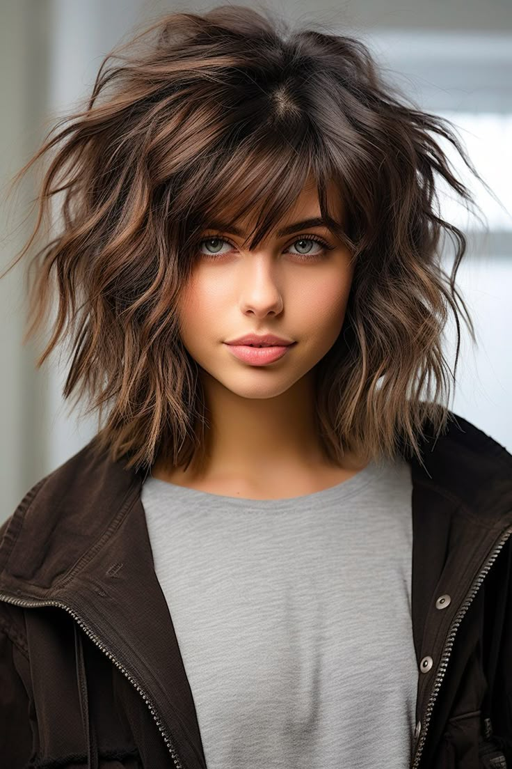 Прическа шегги 2024 39 Shaggy Bob Hairstyles for Modern Elegance in 2024 Shaggy bob hairstyles, Rock