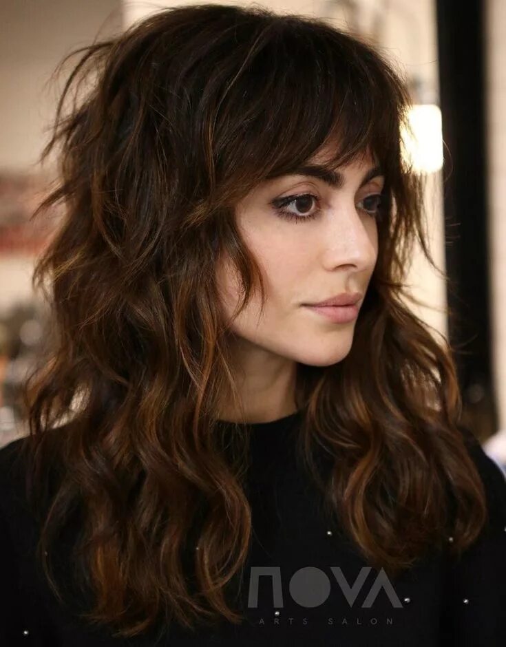 Прическа шегги на длинные волосы с челкой 60 Lovely Long Shag Haircuts for Effortless Stylish Looks Long hair cuts, Long h