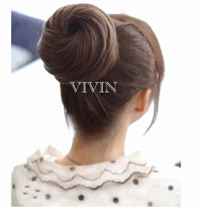 Прическа шишка 4 Colors Fashion Cute Hair Bun New Japan Fashion Lovely Straight Synthetic Hair 