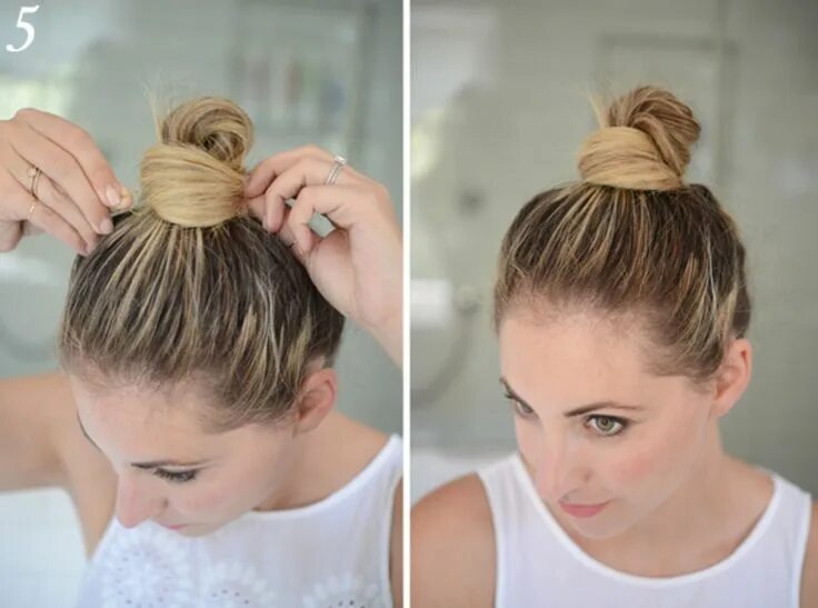 Прическа шишка на короткие волосы 3 Hairstyle Hacks For a Short Bob Hair hacks, Short hair hacks, Short hair bun