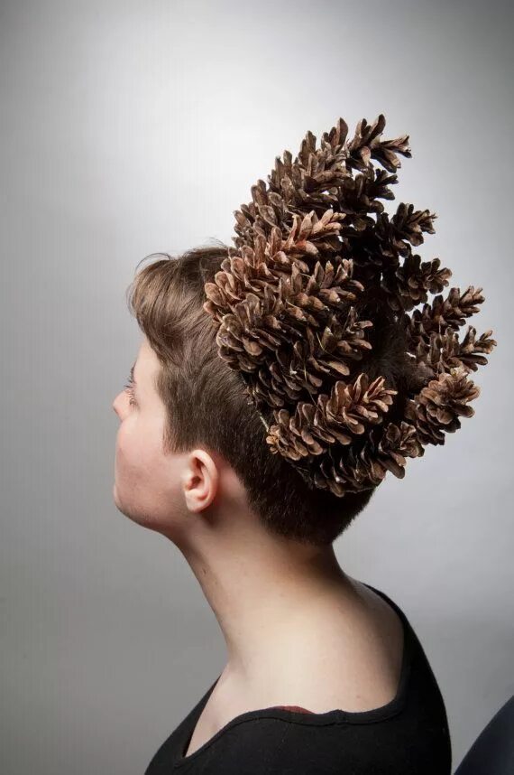 Прическа шишок Pinecone Tiara by GiveMeLoveAndWork Headpiece, Flower headdress, Headdress