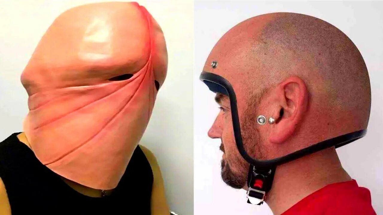 Прическа шлем мужская Funny Masks n Helmets You Won't Believe Were Ever Made - YouTube