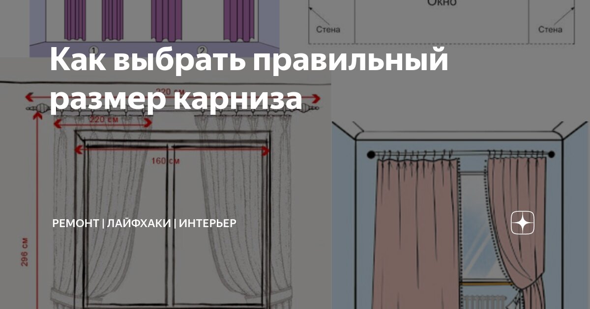 Прическа шторы какая нужна длина Как выбрать правильный размер карниза Ремонт лайфхаки интерьер Дзен