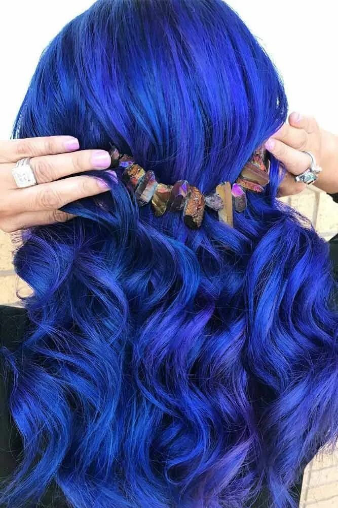 Прическа синие волосы Cobalt Blue Color: Let Amazing Blue Shades In Your Heart Mermaid hair color, Hai