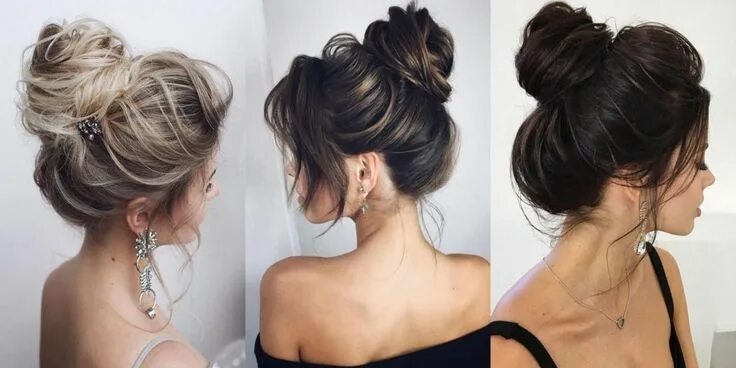 Прическа собранные волосы пучок Высокий небрежный пучок Short hair styles, Hair cuts, Hair styles