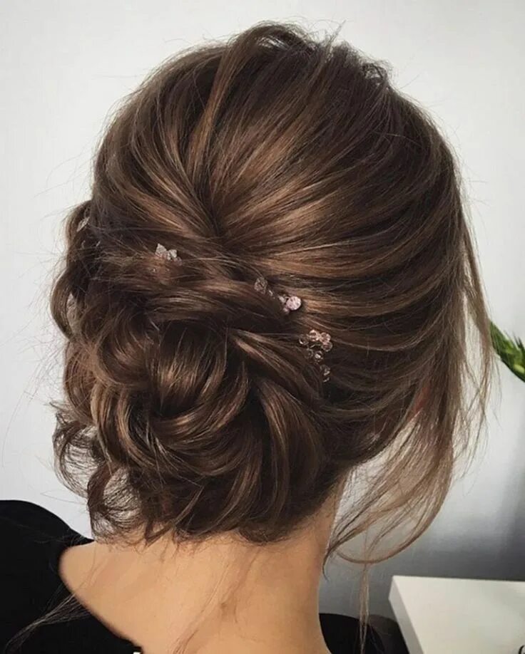 Прическа собрано на средние волосы Wonderful Bridesmaid Updo Hairstyles 008 - OOSILE Long hair styles, Messy hair u