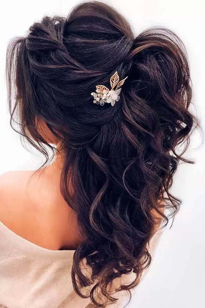 ❤ 100 Wow-Worthy Long Wedding Hairstyles from Elstile - Hi Miss Puff Long hair s